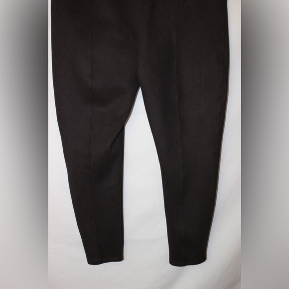 Spanx High Waist Brown Faux Suede Leggings Size 1X Petite - Picture 7 of 10